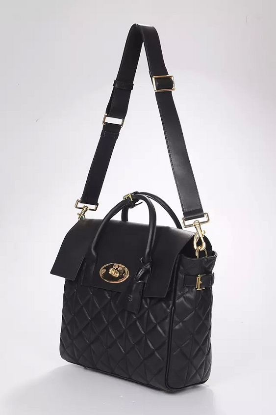 2014 A/W Mulberry Cara Delevingne Bag Black Quilted Nappa